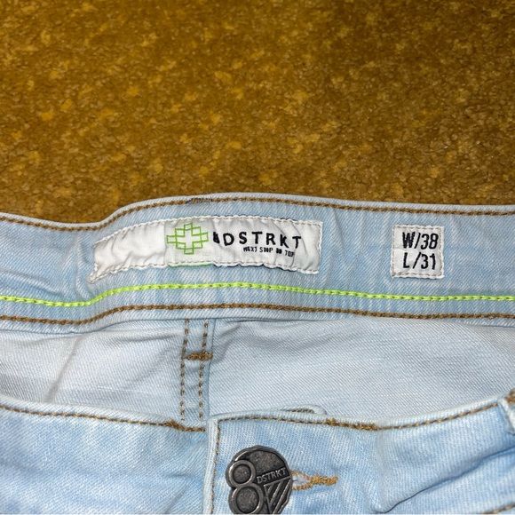 8IGHTH DSTRKT Light Blue Mens Jeans 38x31 - Picture 4 of 4